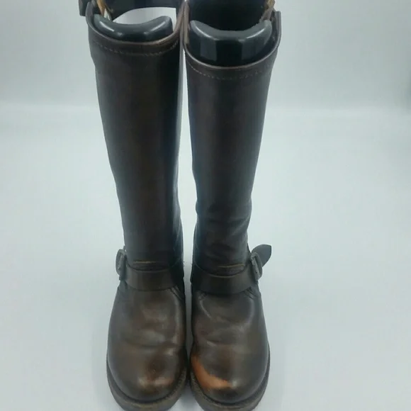 FRYE l Veronica Slouch Dark Brown Boots - Picture 3 of 8